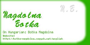 magdolna botka business card